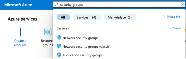 Figure: Network Security Groups