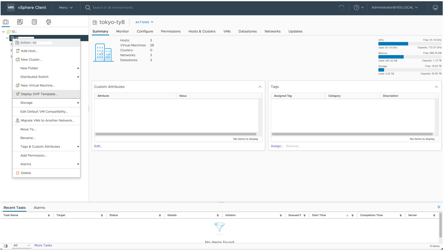 Figure: Deploy an OVF template