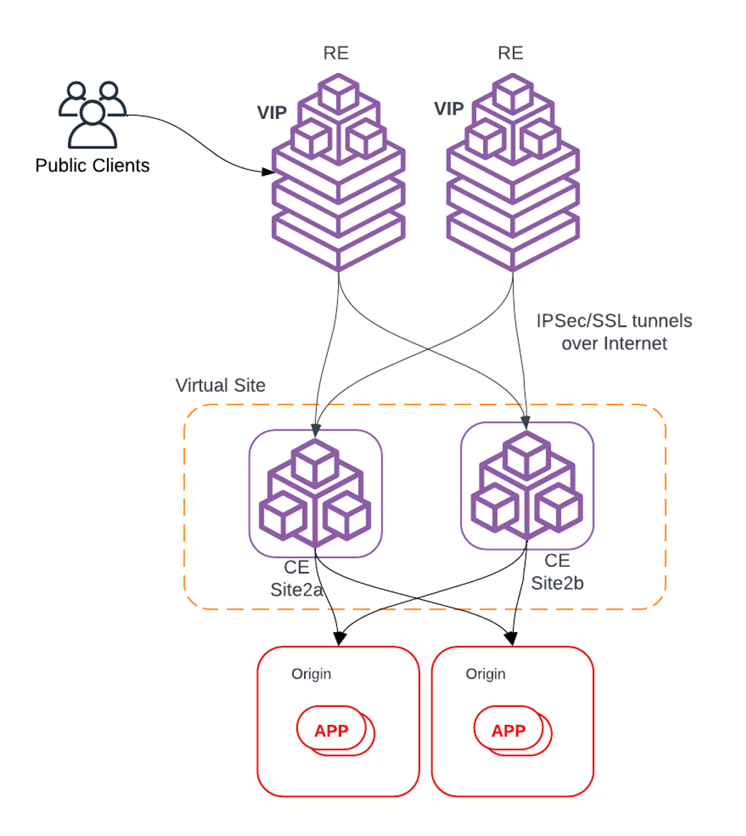 Figure: Public Application Delivery via RE