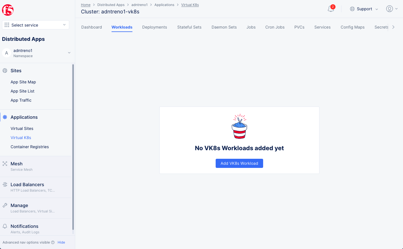 Figure: Start Workload Creation